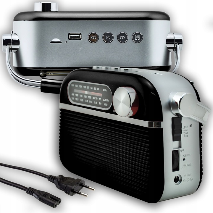RADIO KUCHENNE RETRO PRZENOŚNE SIECIOWE NA BATERIE STROJENIE FM AM