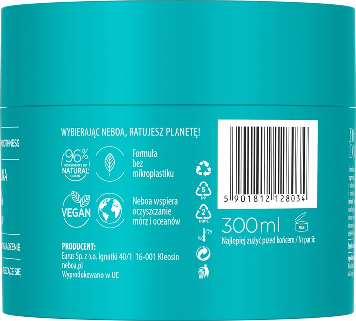 NEBOA Maska naturalna do włosów Hydration & Smoothness 300ml