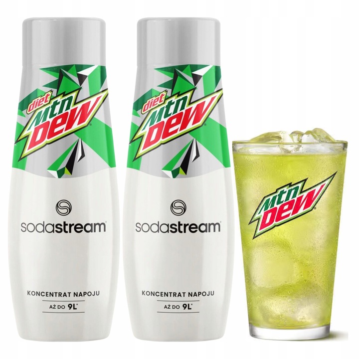 2x Koncentrat SODASTREAM MOUNTAIN DEW DIET BEZ CUKRU Syropy Smakowe Do