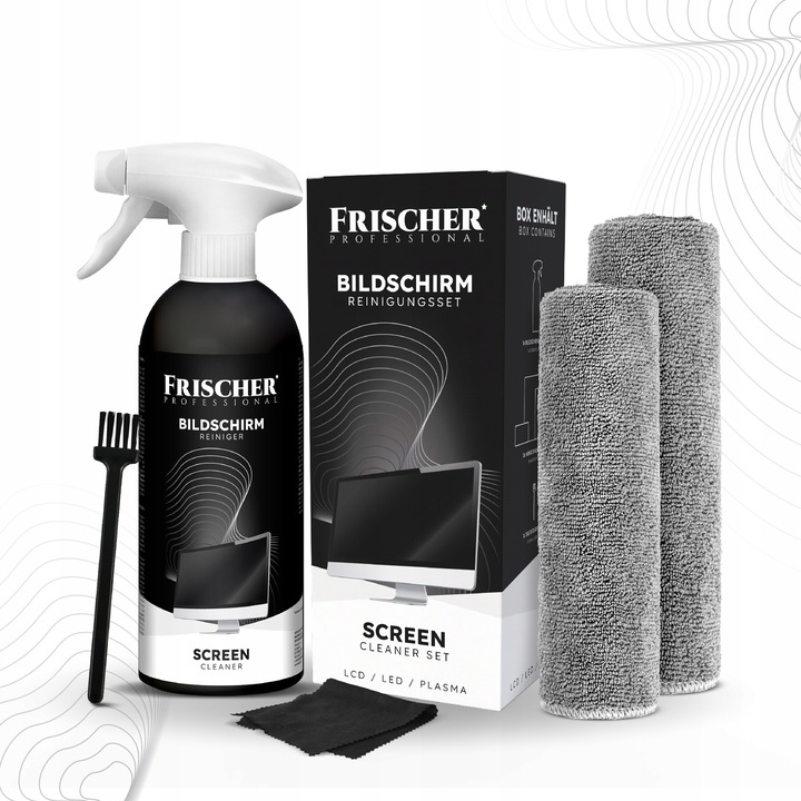 PŁYN DO CZYSZCZENIA EKRANÓW TV LCD LCD MONITORÓW ZESTAW Z MIKROFIBRĄ x3