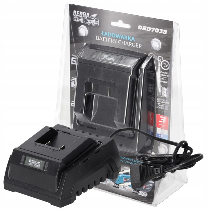 Ładowarka do akumulatorów DEDRA SAS+ALL zasilacz do baterii 18V 60W