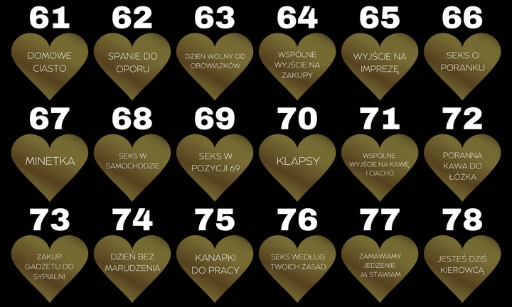 KUPONY PRZYJEMNOŚCI ZDRAPKI 12 sztuk DLA CHŁOPAKA DZIEWCZYNY WALENTYNKI