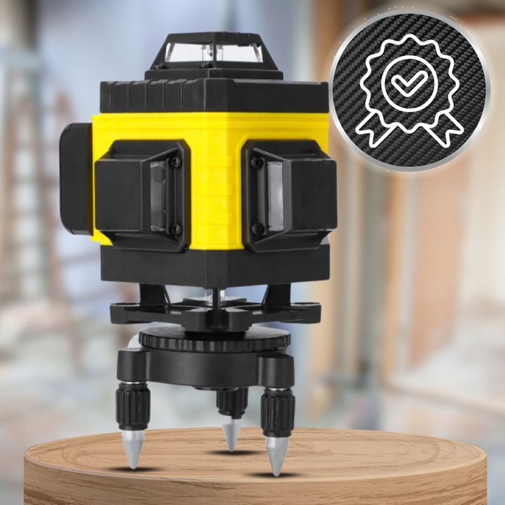 POZIOMNICA LASEROWA POZIOMICA 4D 16 LINII KRZYŻOWA 360 LASER ZESTAW