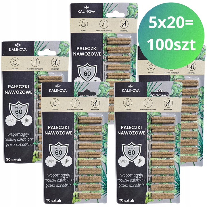 Pałeczki Nawozowe na Szkodniki Ziemiórki Przędziorki Tarczniki 100