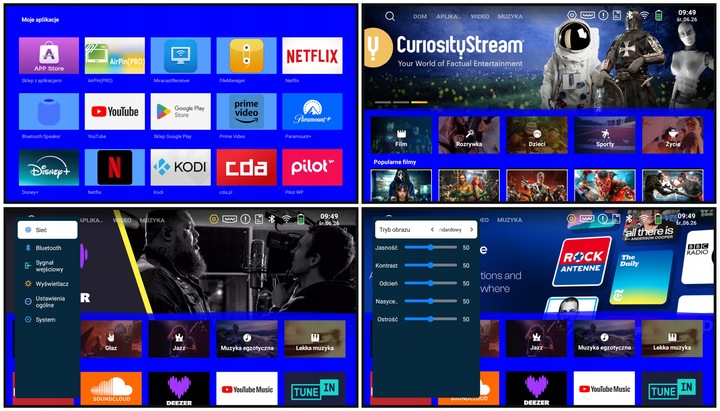 PROJEKTOR RZUTNIK AKUMULATOR PRZENOŚNY OBROTOWY LED MOBILNY SMART TV +HDMI