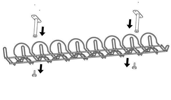 Organizer kanał na kable koszyk podblatowy 70cm