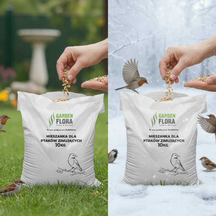 KARMA DLA PTAKÓW DZIKICH ZIMUJĄCYCH POKARM ZIARNO IDEALNY DO KARMNIKA 10KG