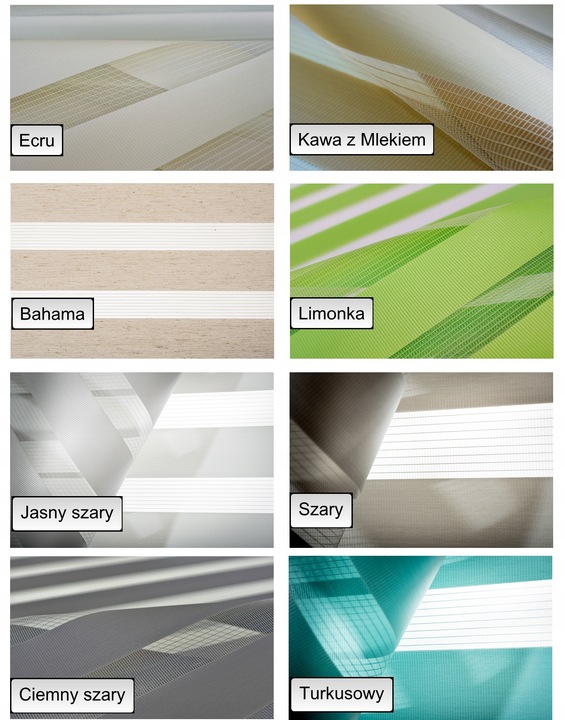 ROLETA DZIEŃ I NOC 35x150 CM Z NAPINACZEM KOLORY