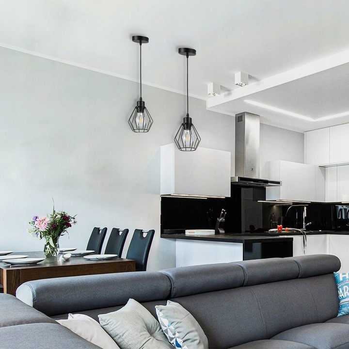 Lampa sufitowa wisząca żyrandol LED E27 oprawa LOFT BRYLANT