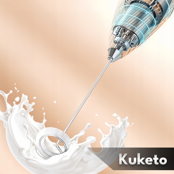 SPIENIACZ DO MLEKA ELEKTRYCZNY RĘCZNY MINI MIKSER UBIJACZ KAWY Z