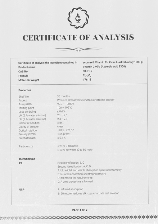 nowmax WITAMINA C 1000 KWAS L-ASKORBINOWY ODPORNOŚĆ SKÓRA DETOX 1000 g