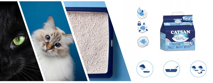 Żwirek dla Kota CATSAN Hygiene Plus Super Chłonny Bezzapachowy Wydajny 9L