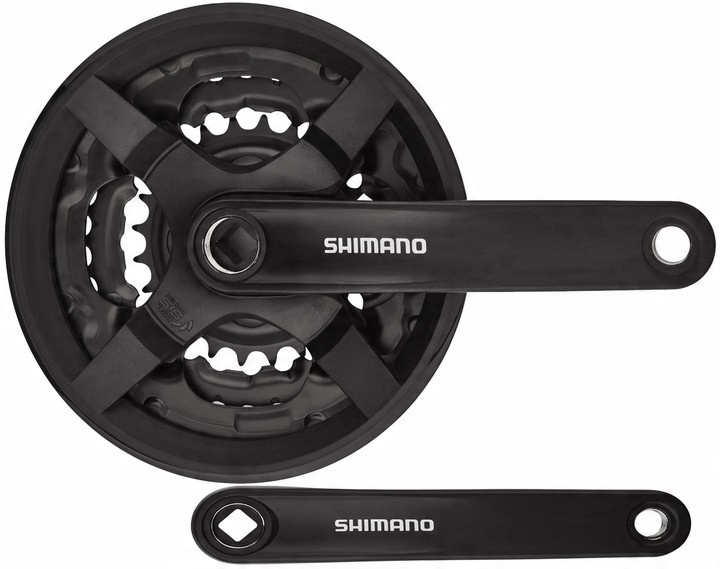 Korba Shimano FC-TY301 42/34/24 170mm 6/7/8rz czarna z osłoną p+l + korki