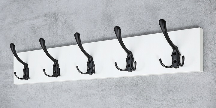 KLASYCZNY WIESZAK NA UBRANIA ŚCIENNY WIESZAK DO PRZEDPOKOJU Z 5