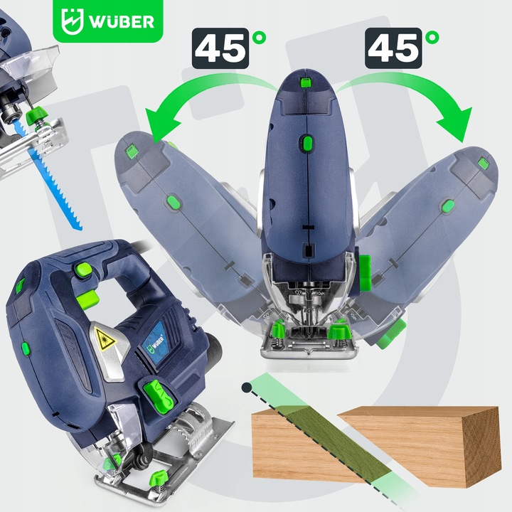 WYRZYNARKA PIŁA DO DREWNA METALU PRZECINARKA LASER + 10 BRZESZCZOTÓW