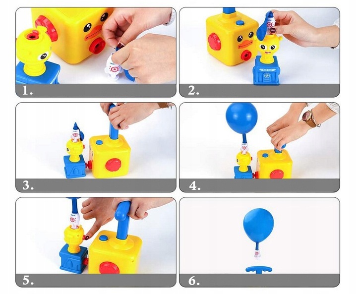 Power Balloon AUTA Z NAPĘDEM pompka balony pojazdy