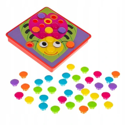 UKŁADANKA MONTESSORI GUZIKOWA MOZAIKA EDUKACYJNA