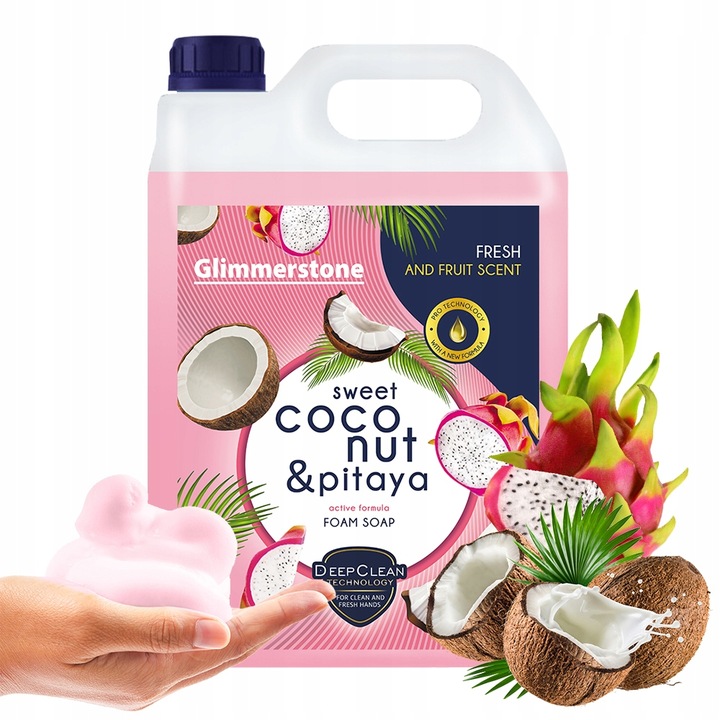 MYDŁO W PIANCE PIANIE ŚWIEŻY KOKOS I PITAJA DO DOZOWNIKÓW SPIENIAJĄCYCH 5L