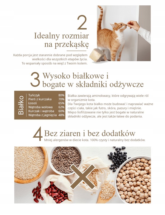 Liofilizowana WĄTROBA WOŁOWA smakołyki dla psa i kota 30g x 6