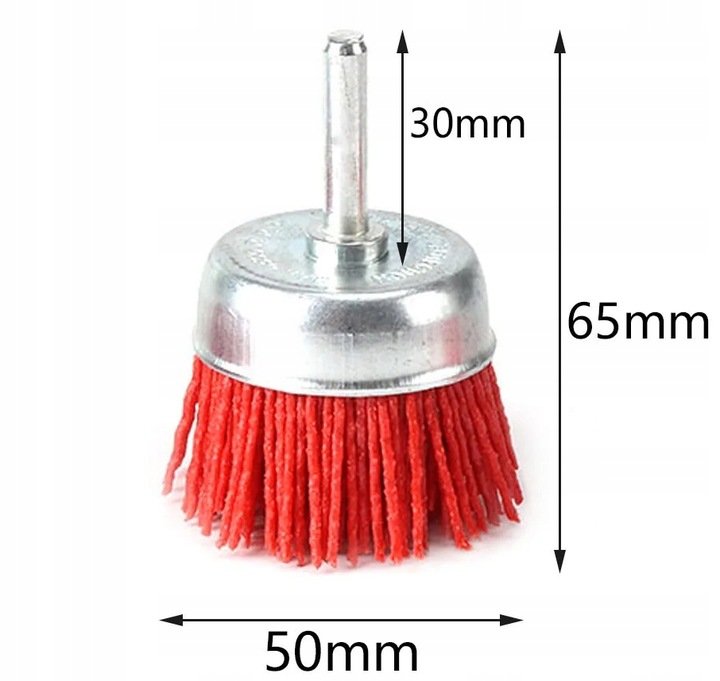 ZESTAW SZCZOTEK NYLONOWYCH DO WIERTARKI WKRĘTARKI STALI METALU DREWNA 5 szt