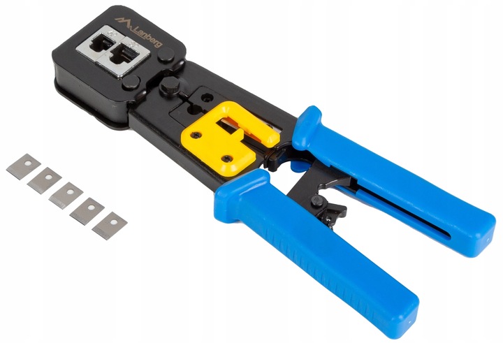 ZACISKARKA PRZELOTOWA WTYKÓW ZŁĄCZ PRZELOTOWYCH RJ45 RJ12 RJ11 LAN LANBERG