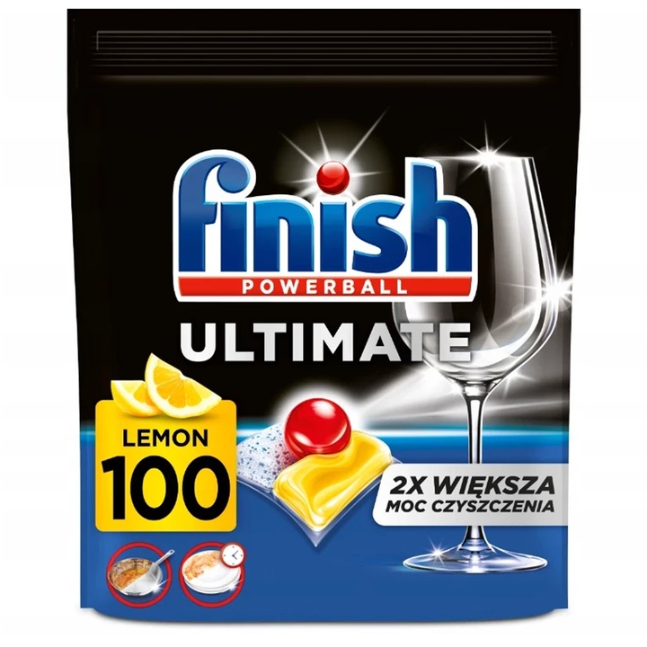 Finish Ultimate kapsułki do Zmywarki do Naczyń Zapach Cytryna 100 sztuk