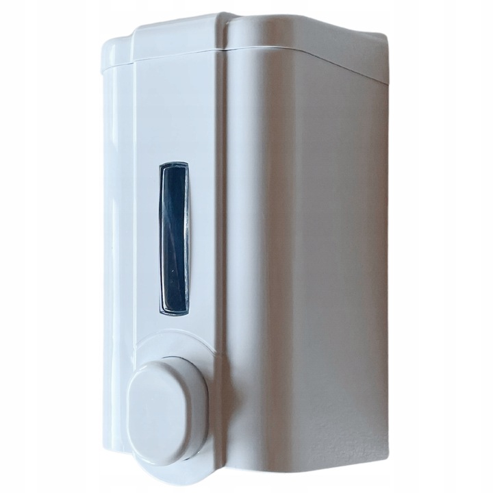 Dozownik Pojemnik do mydła płynie zbiornik 500 ml Biały Naścienny ATEST PZH