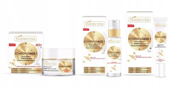 BIELENDA CHRONOAGE ZESTAW 40+ KREM DZIEŃ 50ml + SERUM 30ml + k/OCZY 15ml