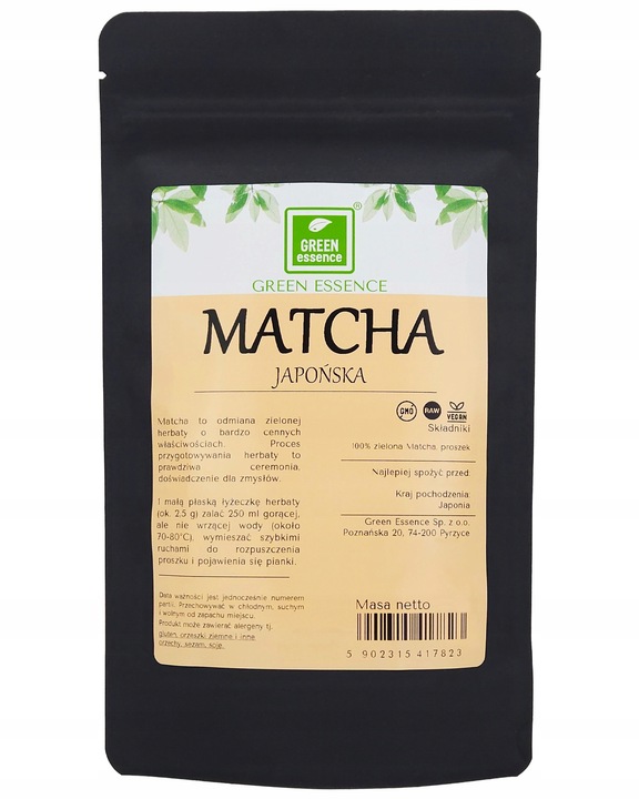 JAPOŃSKA PRZYJEMNOŚĆ Herbata zielona MATCHA w proszku PYSZNA Naturalna 100g