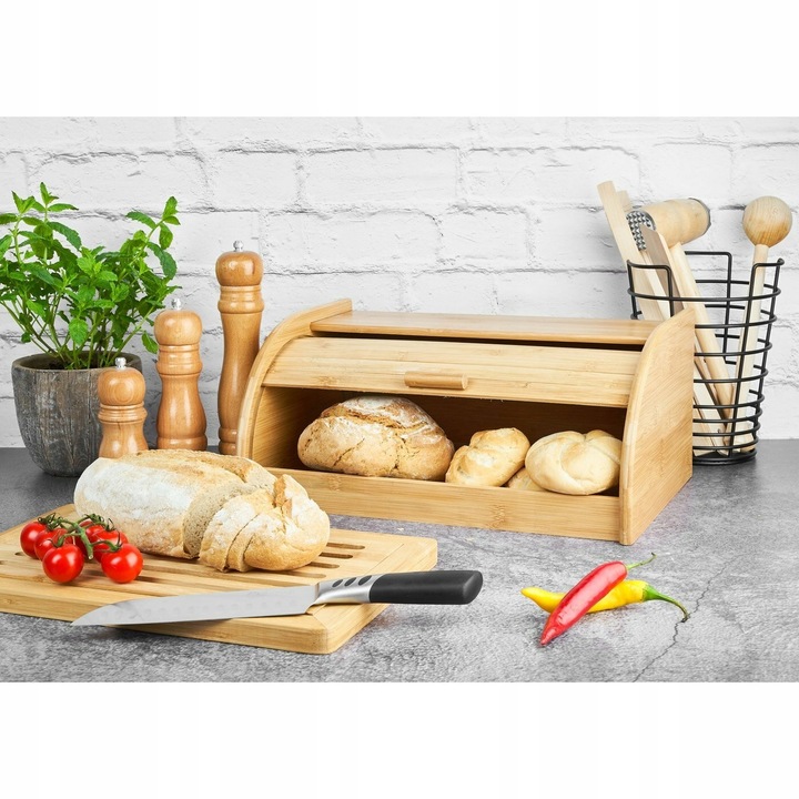 CHLEBAK BAMBUSOWY POJEMNIK na CHLEB Pieczywo Tadar 27 x 40 x 18 cm
