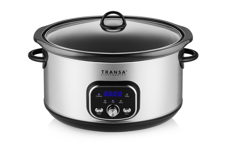 WOLNOWAR Garnek ceramiczny z PROGRAMATOREM SlowCooker TRANSA 4,5L 280W