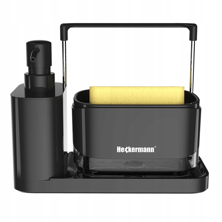 DOZOWNIK NA PŁYN DO MYCIA NACZYŃ MYDŁA POJEMNIK + GĄBKA ORGANIZER DO KUCHNI