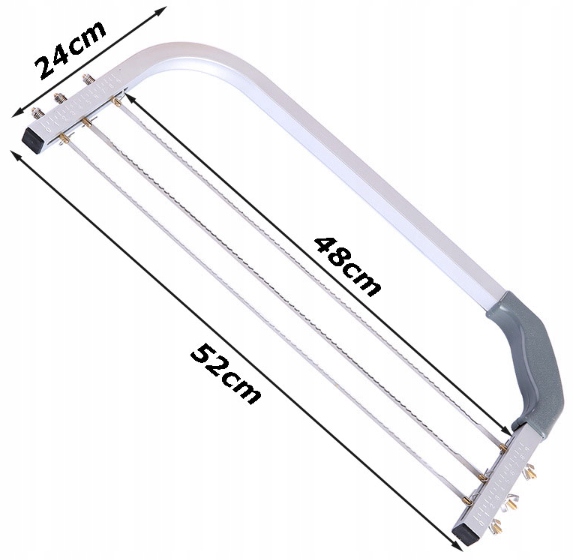 NÓŻ DO CIĘCIA TORTU CIASTA BISZKOPTU STRUNA 3 REGULOWANE OSTRZA