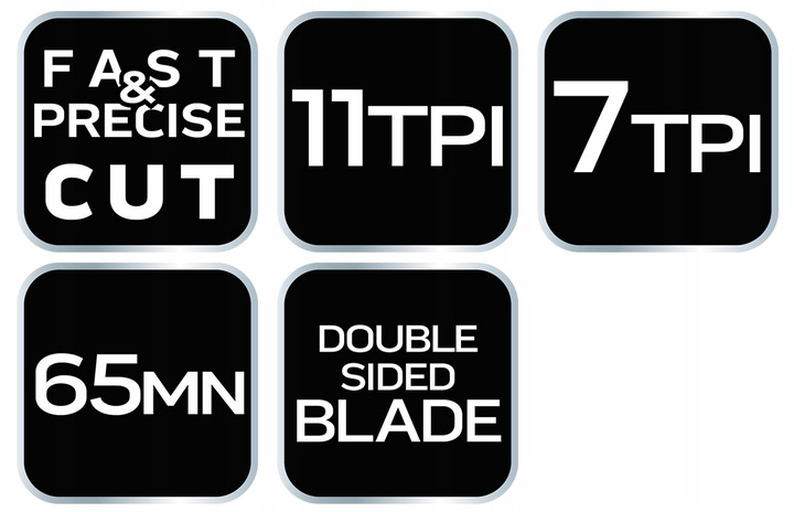 Piła japońska do cięcia dokładnego, dwustronna (7 i 11 TPI)