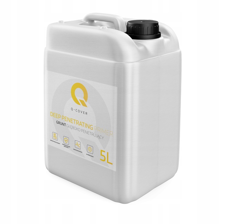 GRUNT GŁĘBOKO PENETRUJĄCY 5L DO BETONU FARBY ŚCIAN SZYBKOSCHNĄCY ZEWNĘTRZNY