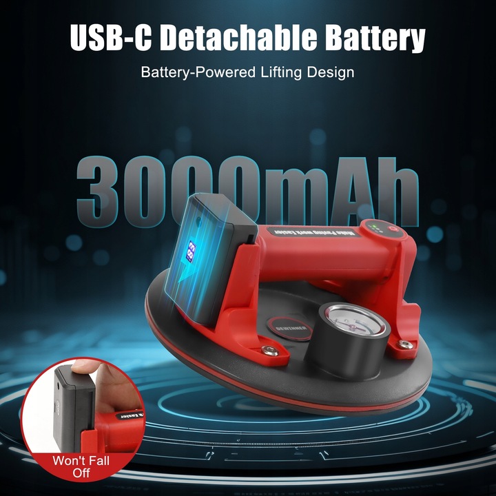 Automatyczna akumulatorowa elektryczna przyssawka próżniowa 2 x