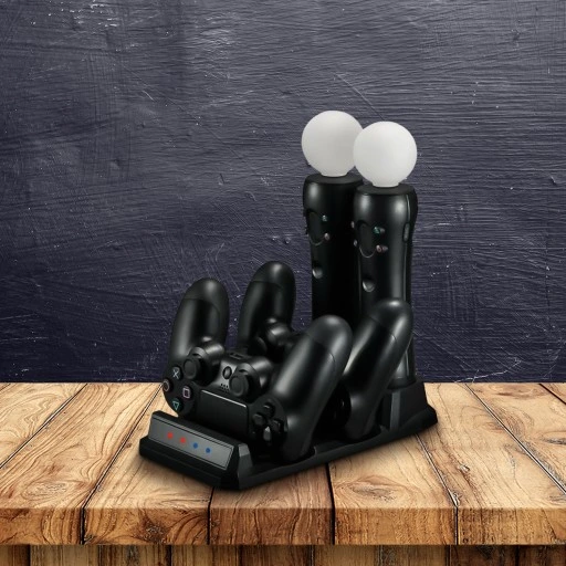 DUŻA Ładowarka STACJA DOKUJĄCA do PS4 DualShock MOVE Kontroler Pad 4w1