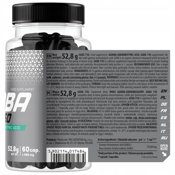 TREC GABA 750 60 kaps SLEEP-ER