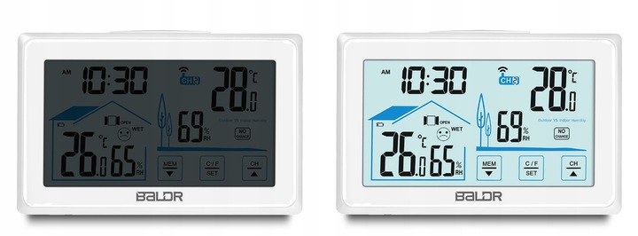 BEZPRZEWODOWA STACJA POGODOWA POGODY HIGROMETR + CZUJNIK