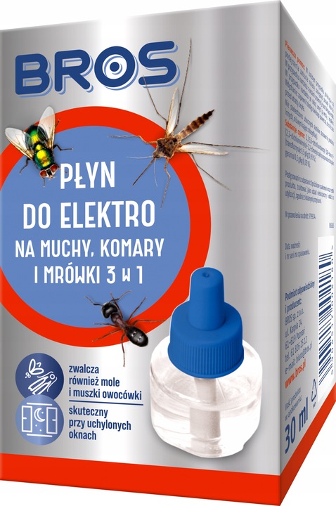 BROS Płyn do elektrofumigatora owadobójczego, muchy, komary, mrówki
