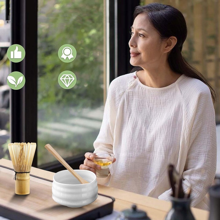 ZESTAW 5 DO CEREMONII MATCHA ZESTAW DO HERBATY MATCHA TRZEPACZKA DO MATCHY
