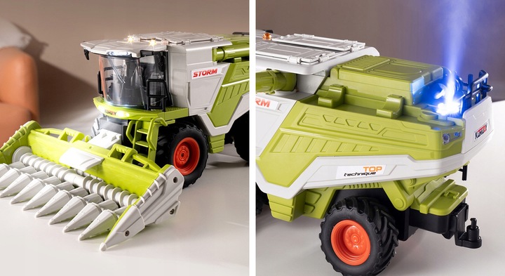 KOMBAJN ZDALNIE STEROWANY 2w1 GENERATOR DYMU + ŚWIATŁA POJEMNIK NA ZBOŻE