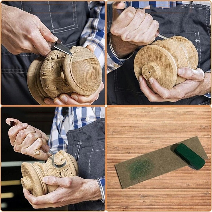 ZESTAW NOŻY DO RZEŹBIENIA W DREWNIE DŁUTA NARZĘDZIA NOŻE SKALPEL DIY 9