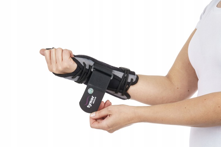 ORTEZA NADGARSTKA STABILIZATOR DŁONI RĘKI Z UJĘCIEM KCIUKA SZYNA STABILNA