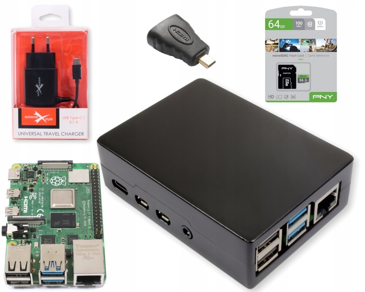 Zestaw Raspberry Pi 4B 4GB RAM z akcesoriami