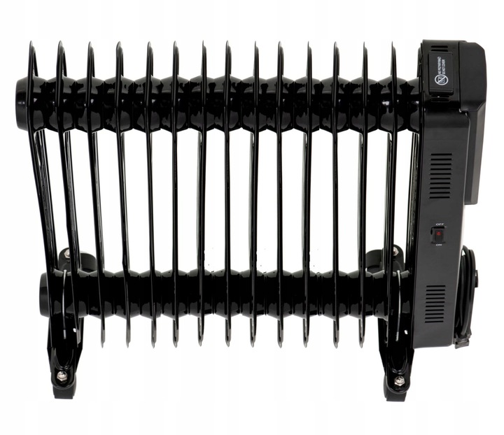 Grzejnik Olejowy LED z pilotem 11 żeberek Olejak 2500W Czarny Camry