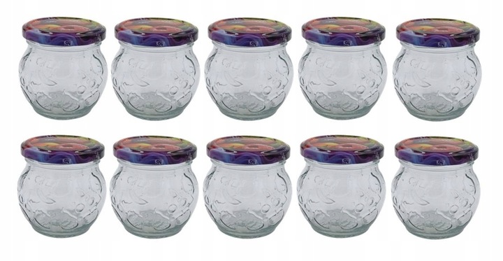 10x SŁOIK 200ML Z ZAKRĘTKĄ NA PRZETWORY DŻEM SŁOICZEK DO DESERÓW