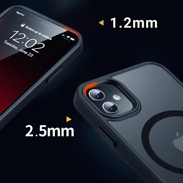 Etui Do iPhone 12/12 Pro +Szkło 9H WZMACNIANE 360° Matt Case Do Magsafe