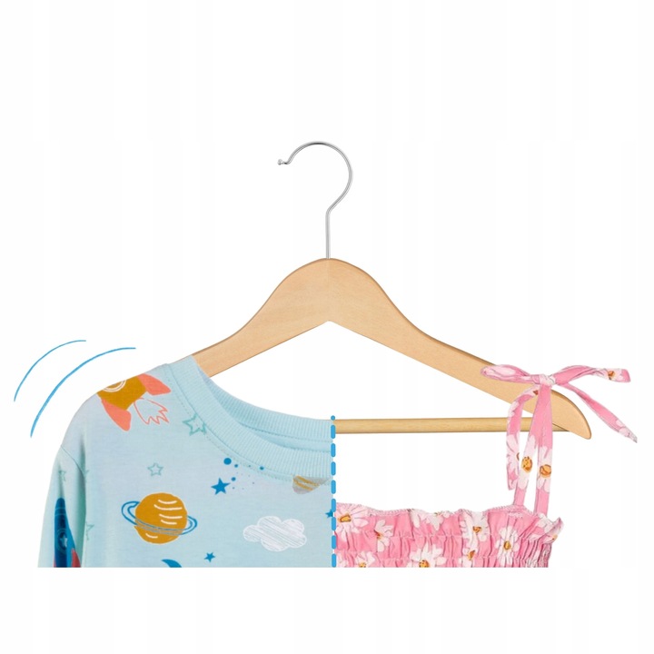 WIESZAK NA UBRANIA DZIECIĘCE WIESZAKI OGIVO x20 DLA DZIECI DREWNO