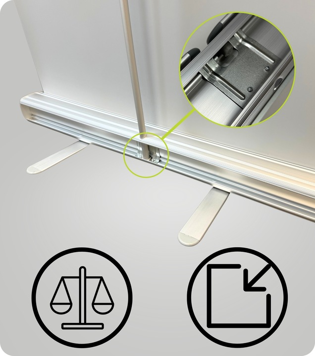 Rollup Roll-Up 100x200 Strong Z Wydrukiem Blockout Kreator Stand + Torba
